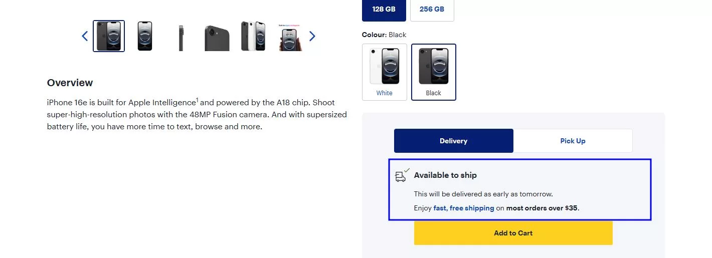 Estimated Delivery Date