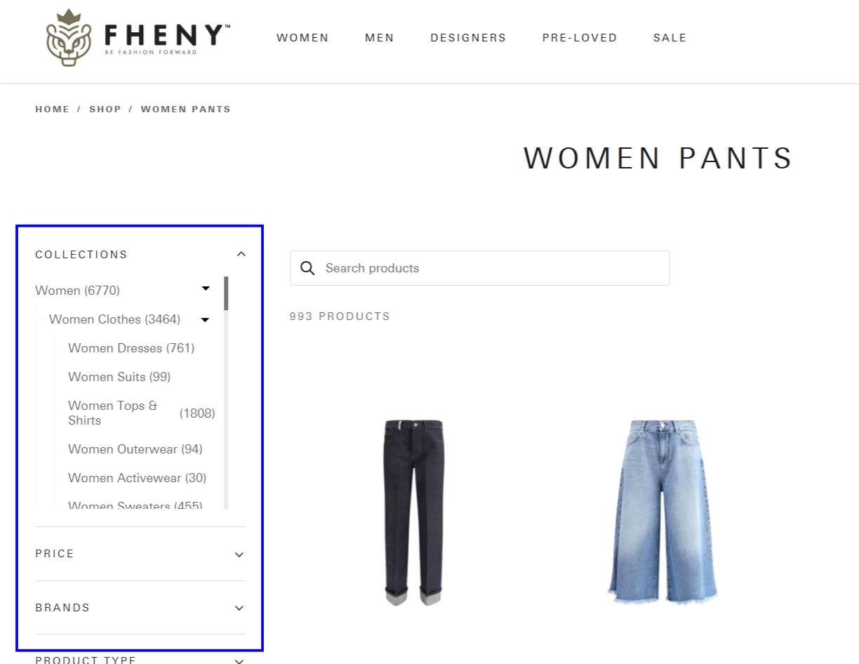 Mobile Specific Filters and Sorting