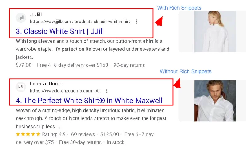 how to select Rich snippets