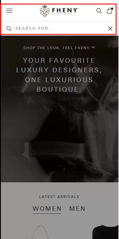 Sticky Navigation and Search Bar Placement