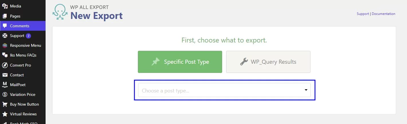 A WooCommerce Products Export Interface