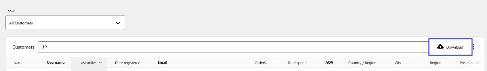 A WooCommerce Products Export Interface