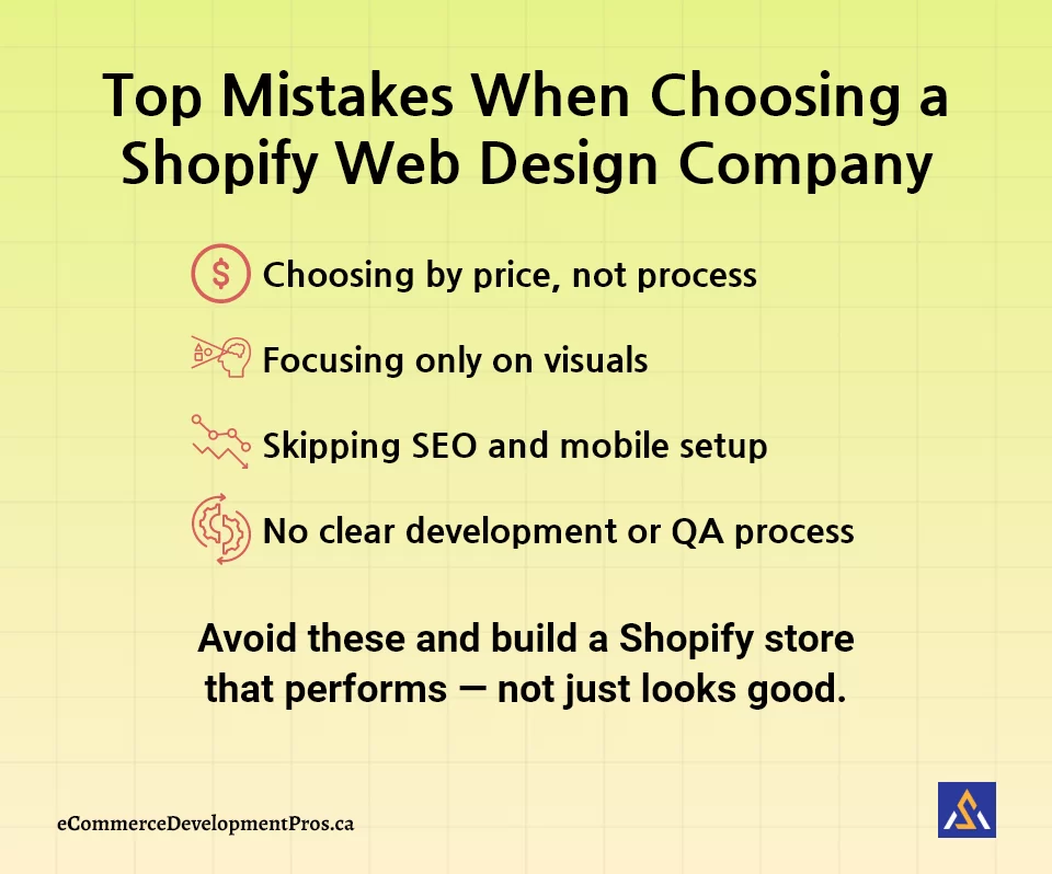 top mistakes when choosing a shopify web design company