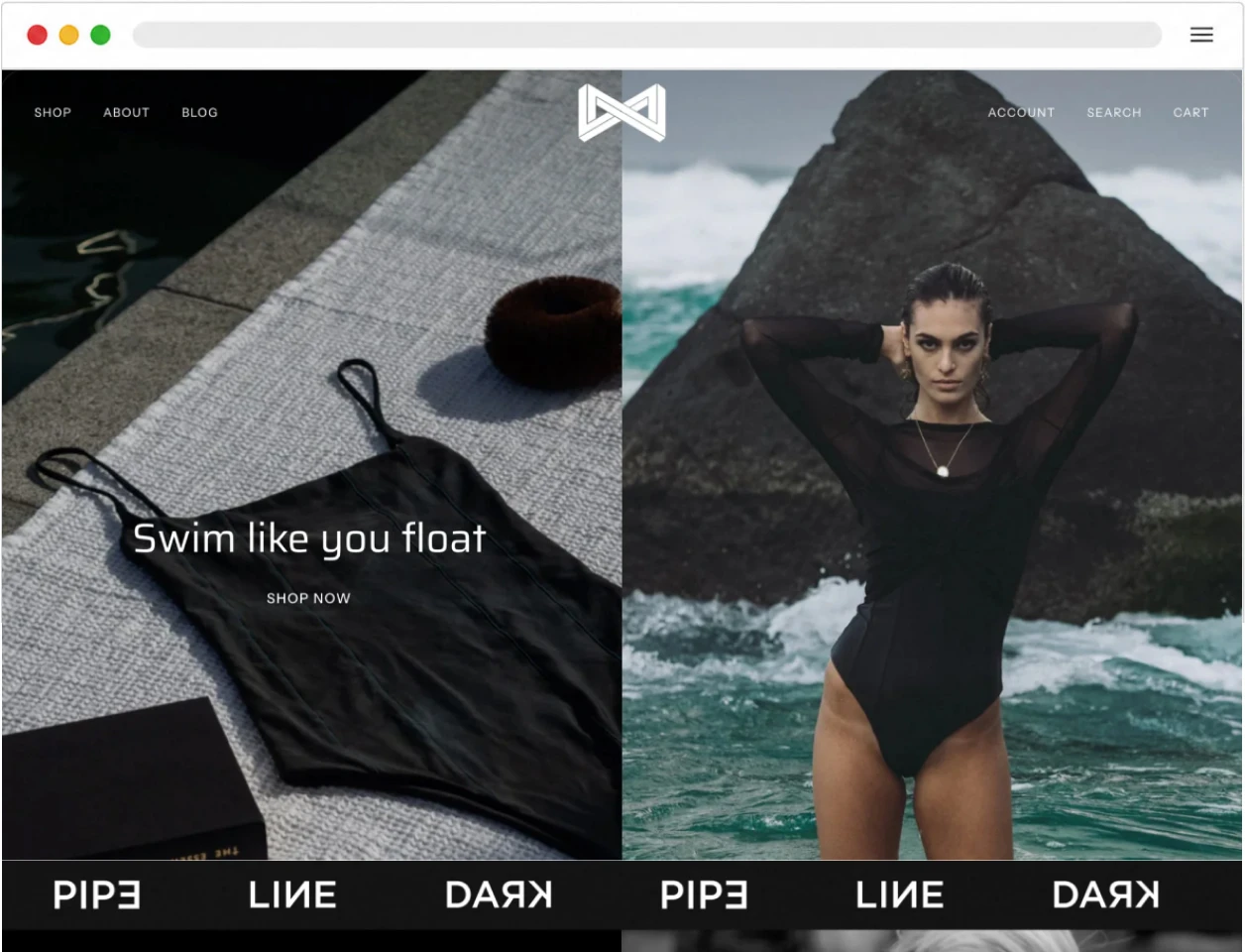Phantom Shopify fashion theme demo storefront and product grid