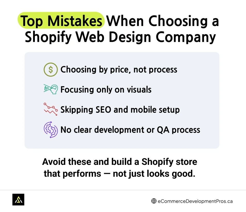 top mistakes when choosing a shopify web design company